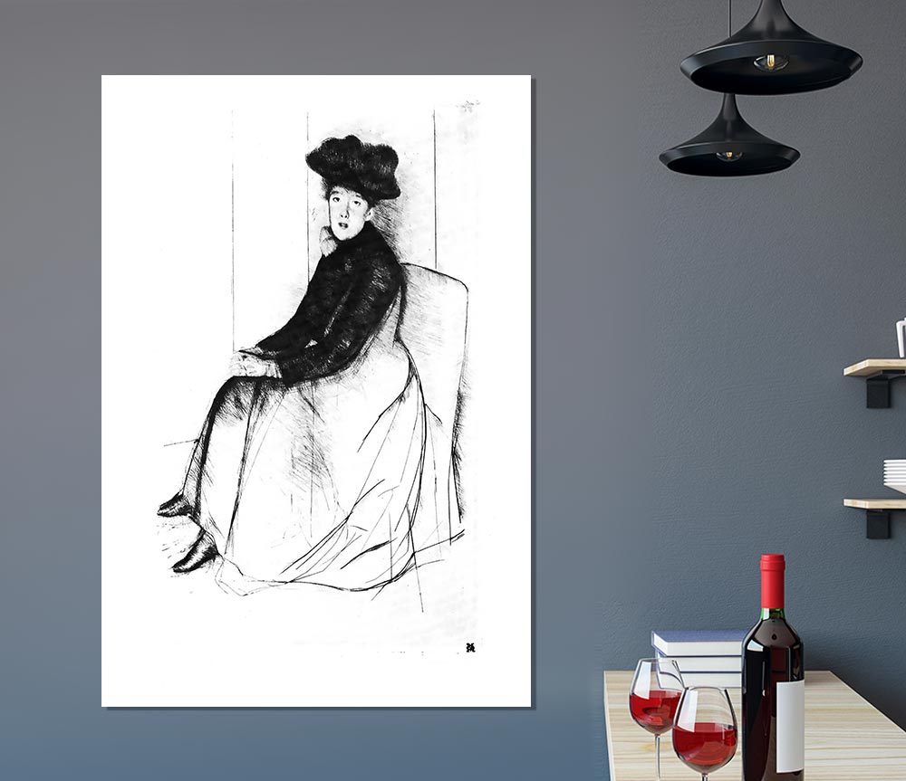 Cassatt Thoughtfully Print Poster Wall Art