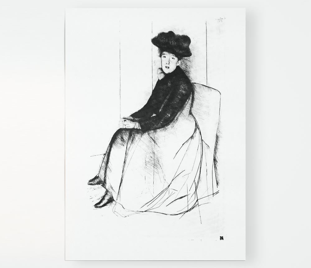 Cassatt Thoughtfully Print Poster Wall Art