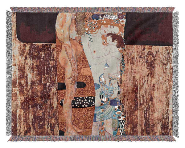 Klimt Three Ages Of A Woman Woven Blanket