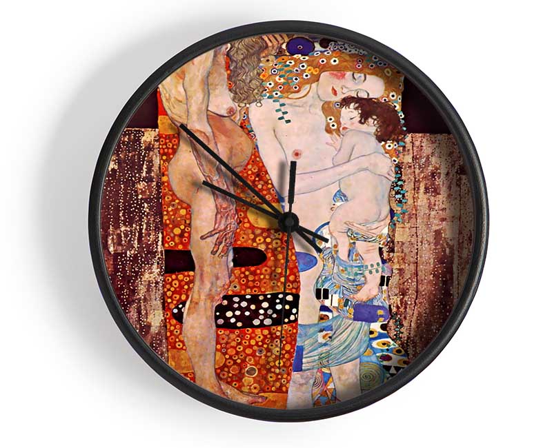 Klimt Three Ages Of A Woman Clock - Wallart-Direct UK