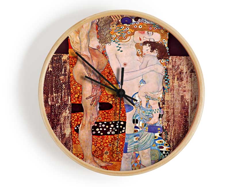 Klimt Three Ages Of A Woman Clock - Wallart-Direct UK