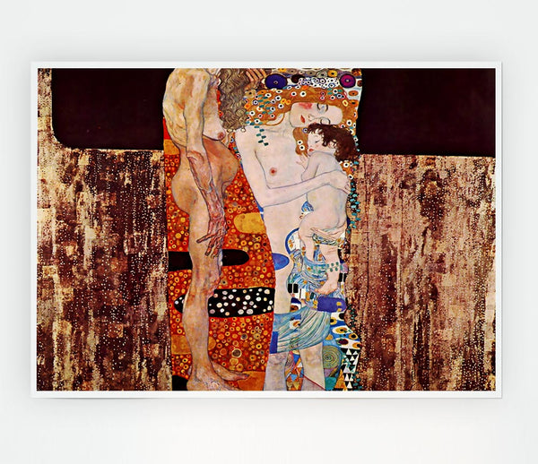 Klimt Three Ages Of A Woman Print Poster Wall Art