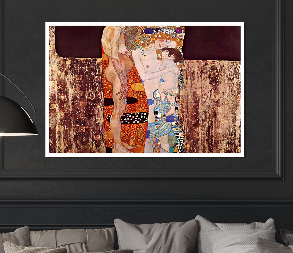 Klimt Three Ages Of A Woman Print Poster Wall Art