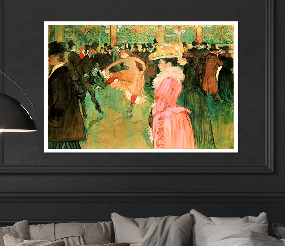 Toulouse Lautrec At The Moulin Rouge Print Poster Wall Art