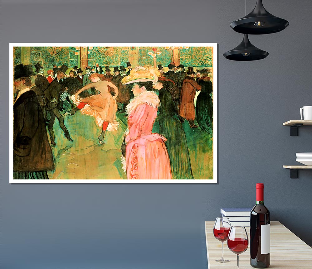 Toulouse Lautrec At The Moulin Rouge Print Poster Wall Art