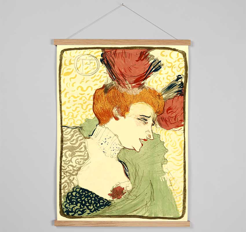 Toulouse Lautrec Bust Of Marcelle Lender Hanging Poster - Wallart-Direct UK