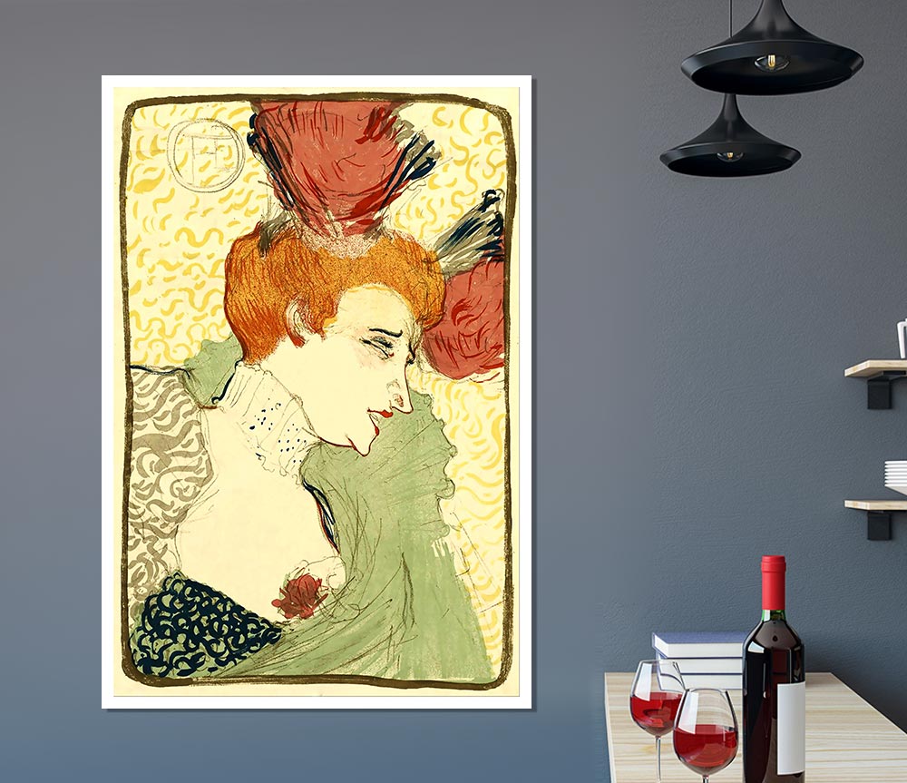 Toulouse Lautrec Bust Of Marcelle Lender Print Poster Wall Art