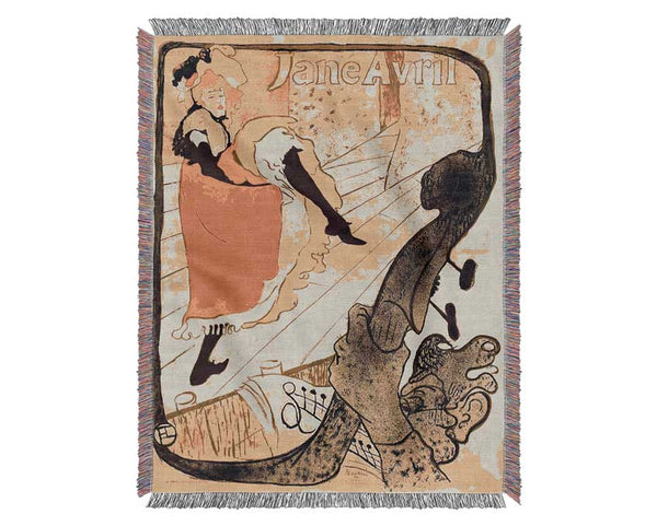 Toulouse Lautrec Jane Avril Woven Blanket