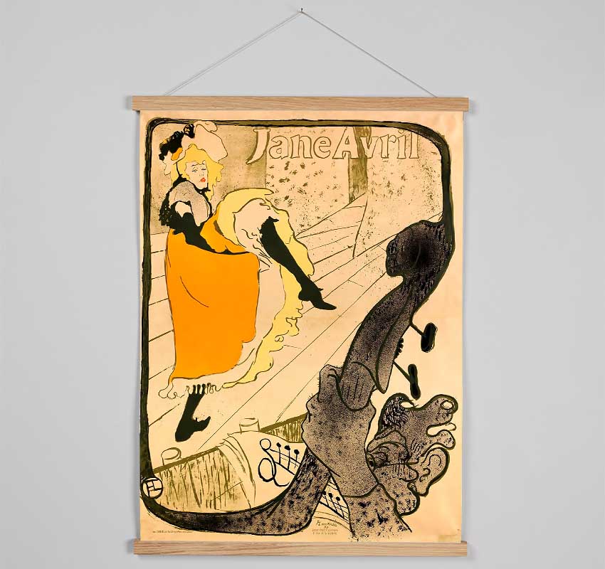 Toulouse Lautrec Jane Avril Hanging Poster - Wallart-Direct UK