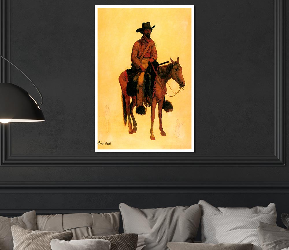 Bierstadt Trapper Print Poster Wall Art