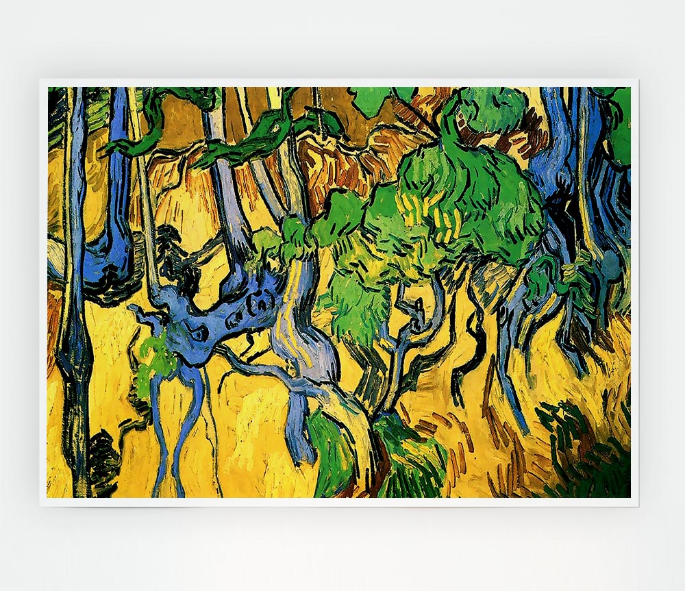 Van Gogh Tree Roots And Trunks Print Poster Wall Art