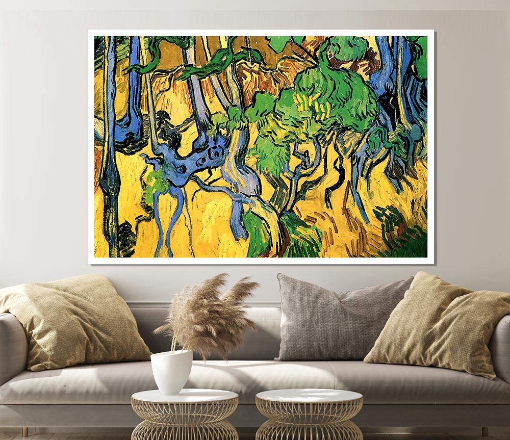 Van Gogh Tree Roots And Trunks Print Poster Wall Art