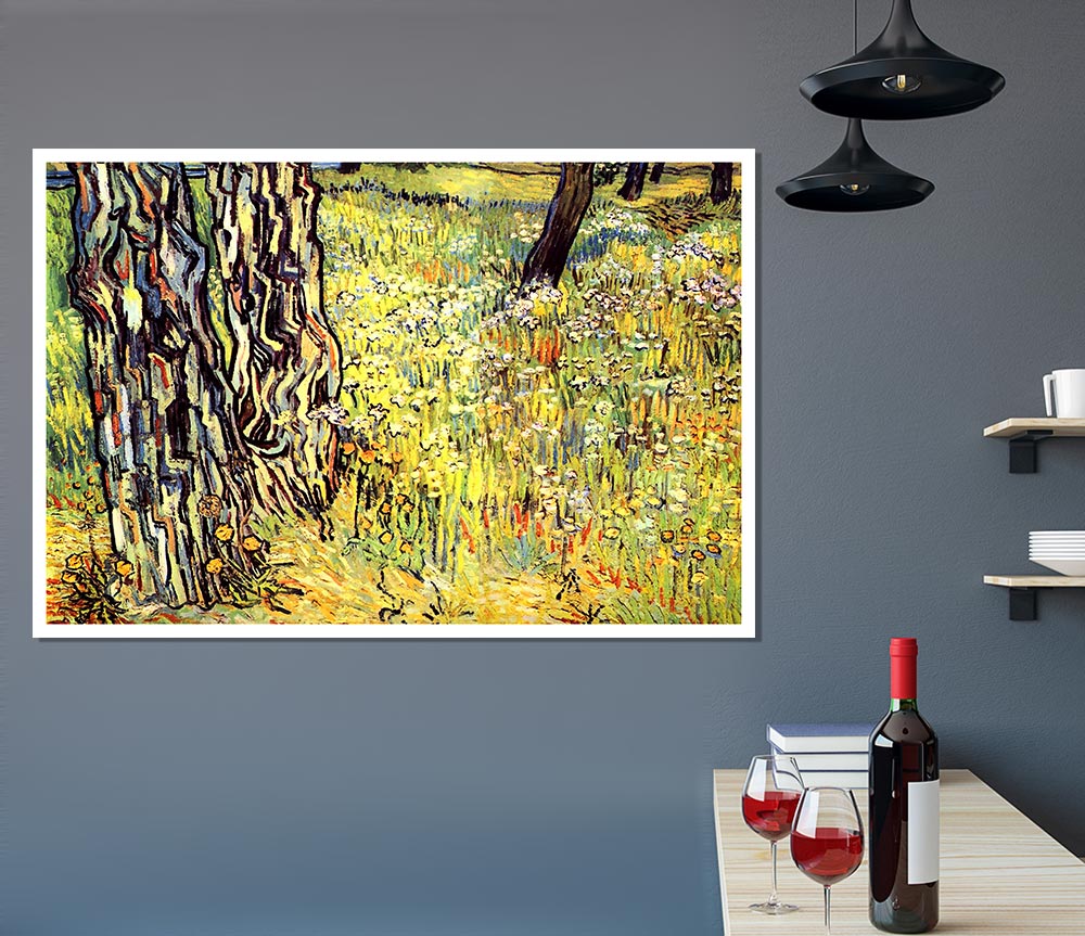 Van Gogh Tree Trunks Print Poster Wall Art