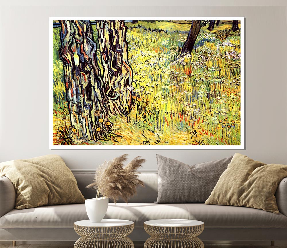 Van Gogh Tree Trunks Print Poster Wall Art