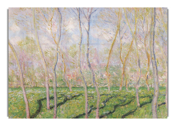 Bäume im Winter, Blick auf Bennecourt von Monet