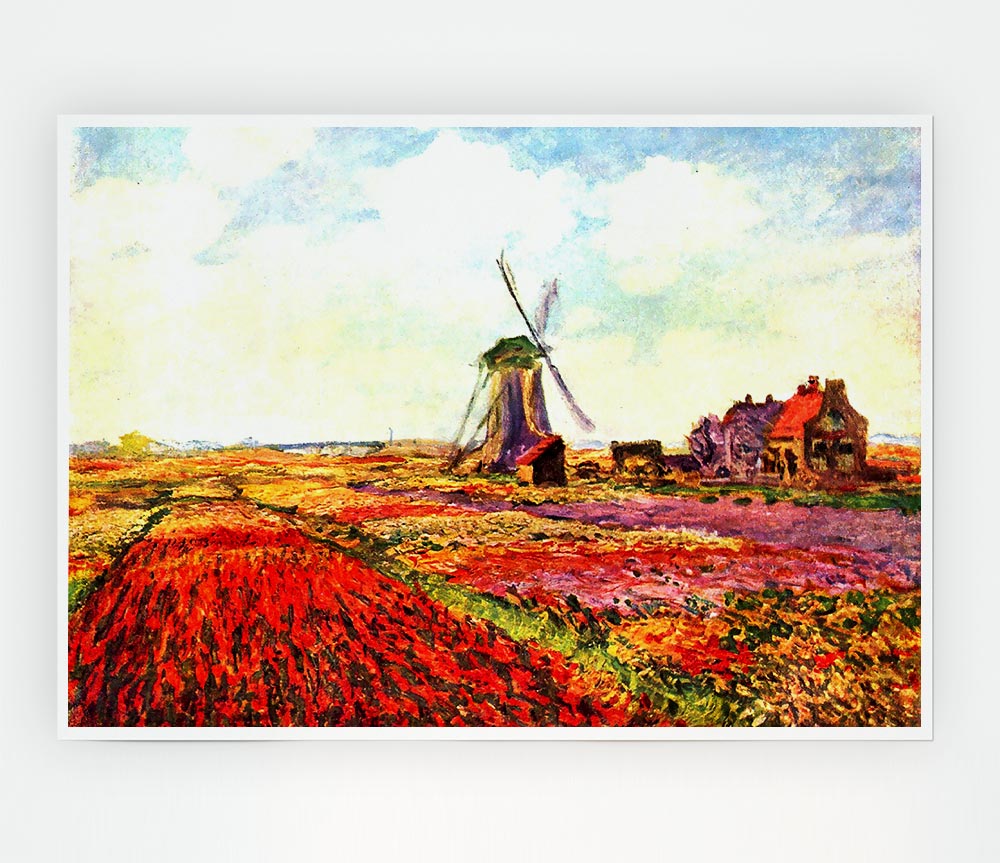 Claude Monet Tulips Of Holland Print Poster Wall Art