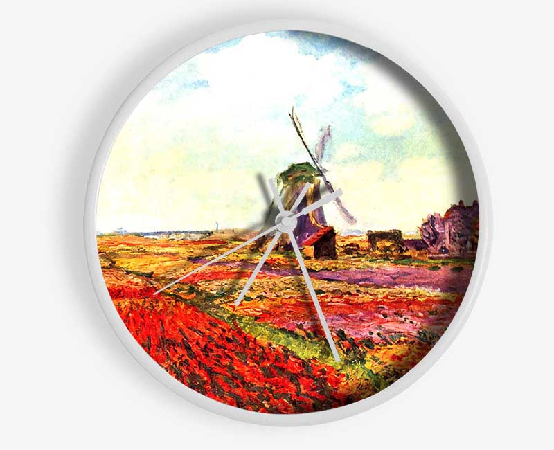 Claude Monet Tulips Of Holland Clock - Wallart-Direct UK