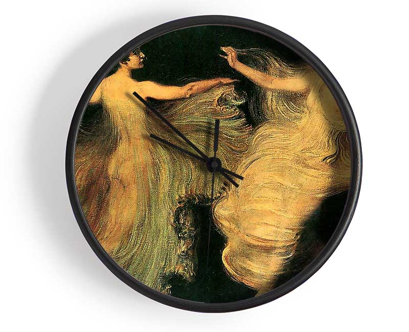 Franz Von Stuck Two Dancers Clock - Wallart-Direct UK