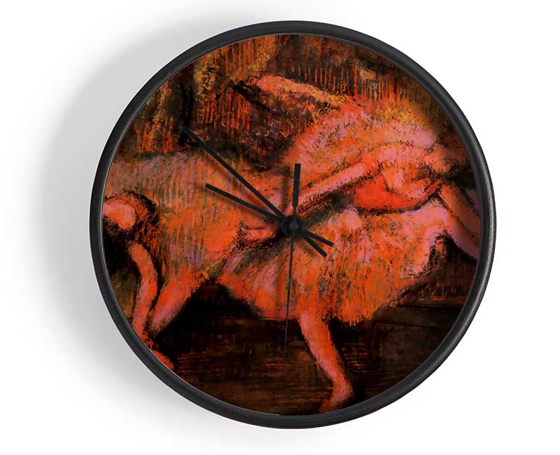 Degas Two Dancers On A Bank Clock - Wallart-Direct UK