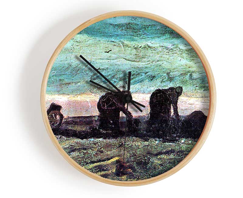 Van Gogh Two Farmers Clock - Wallart-Direct UK