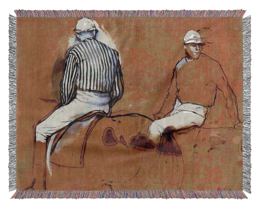 Degas Two Jockeys Woven Blanket