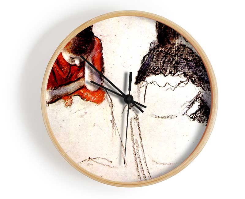 Degas Two Women Seated Clock - Wallart-Direct UK