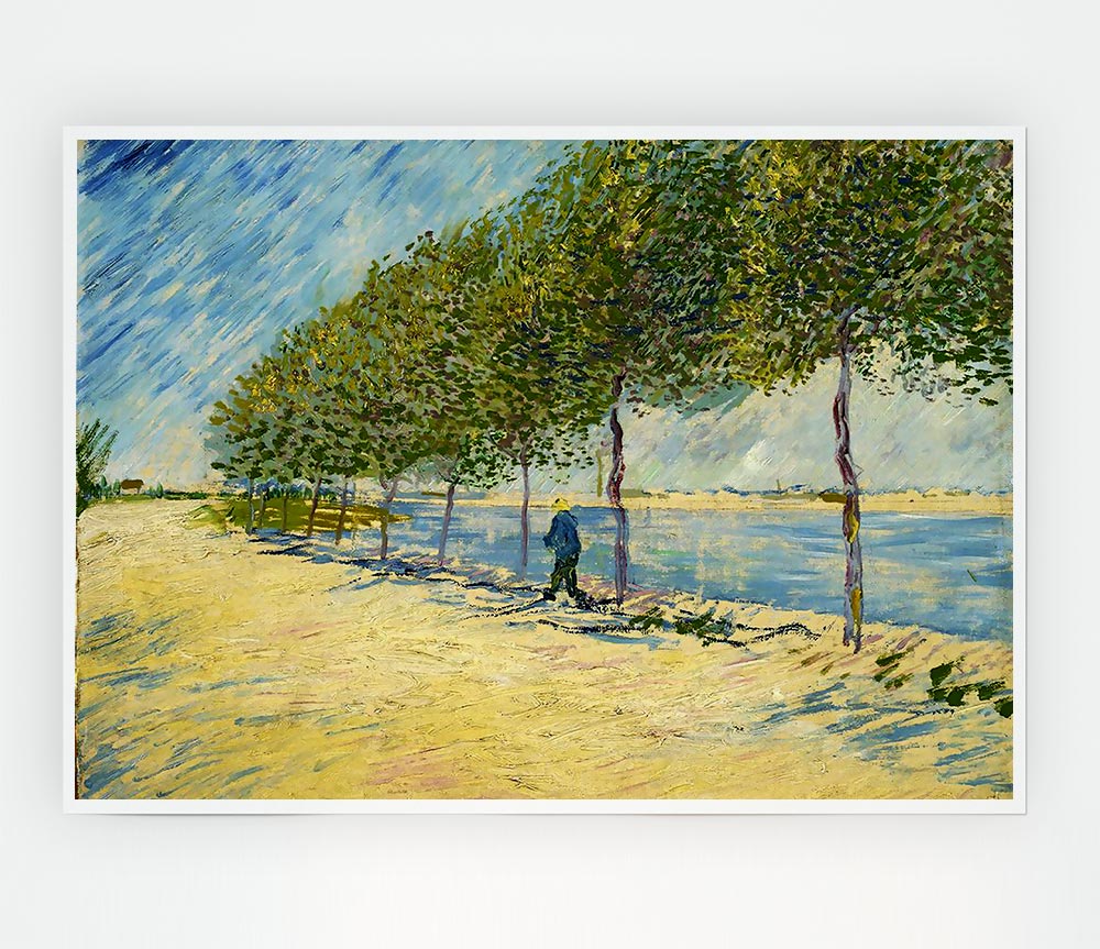 Van Gogh Along The Seine Print Poster Wall Art