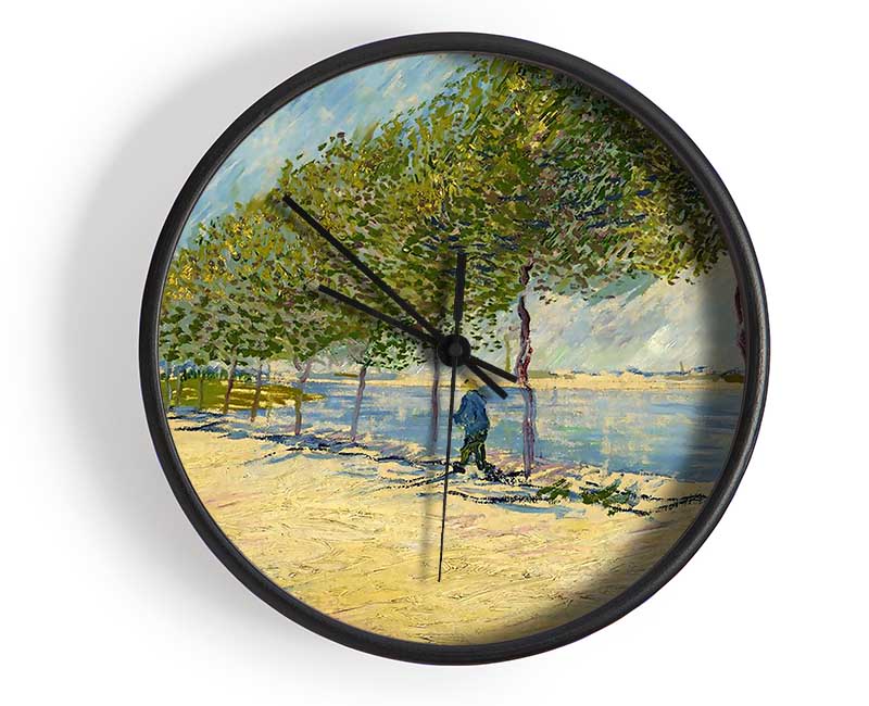 Van Gogh Along The Seine Clock - Wallart-Direct UK