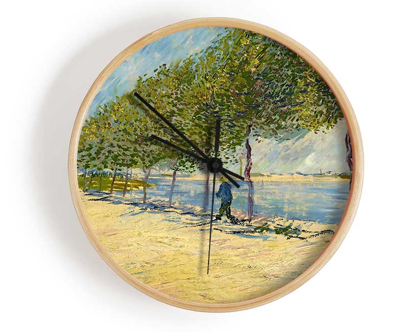 Van Gogh Along The Seine Clock - Wallart-Direct UK