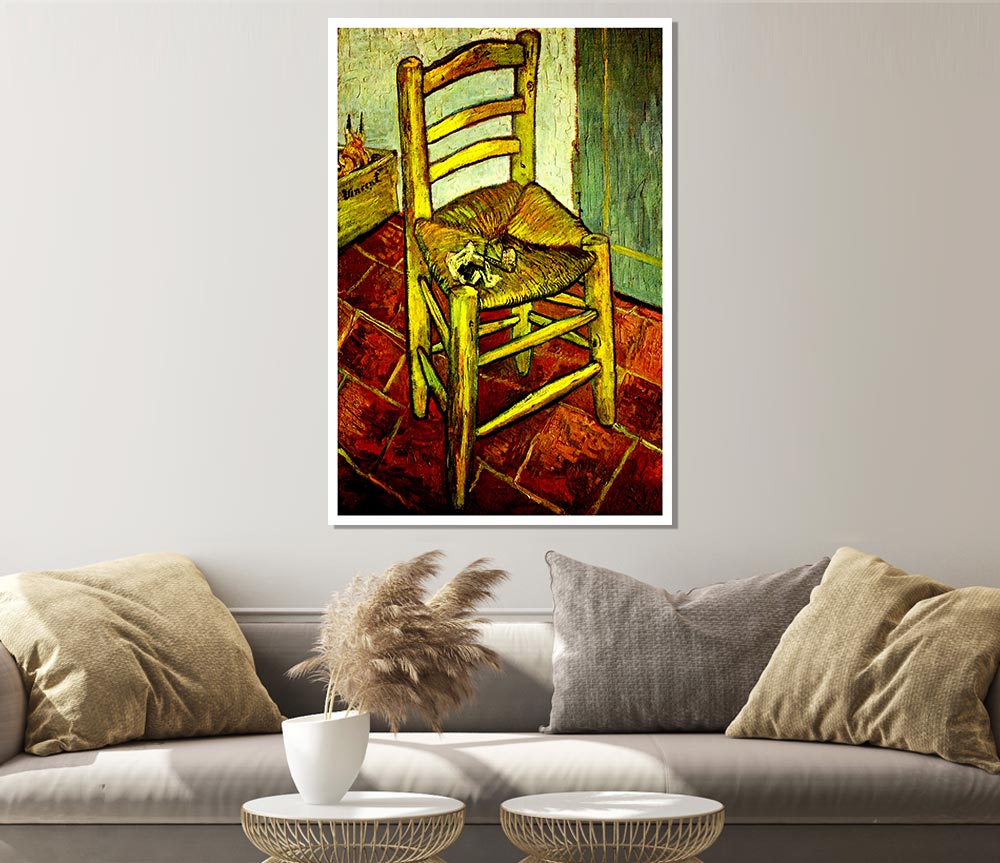 Van Gogh Chair Print Poster Wall Art