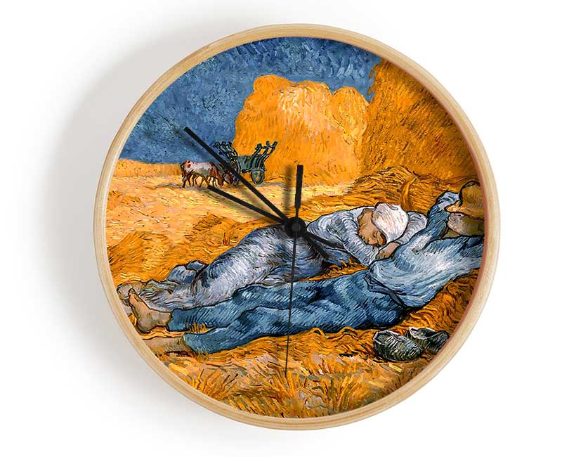 Van Gogh Rest From Work Clock - Wallart-Direct UK