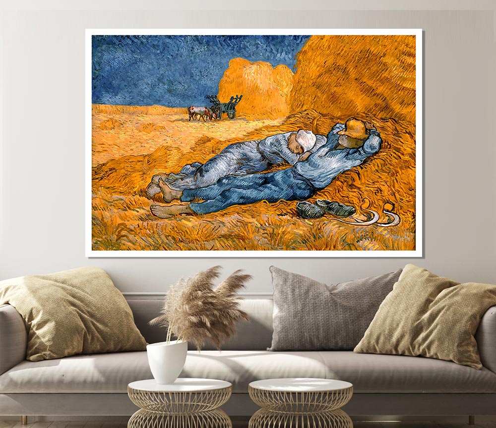 Van Gogh Rest From Work Print Poster Wall Art