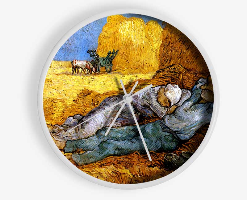 Van Gogh Hay Bail Clock - Wallart-Direct UK