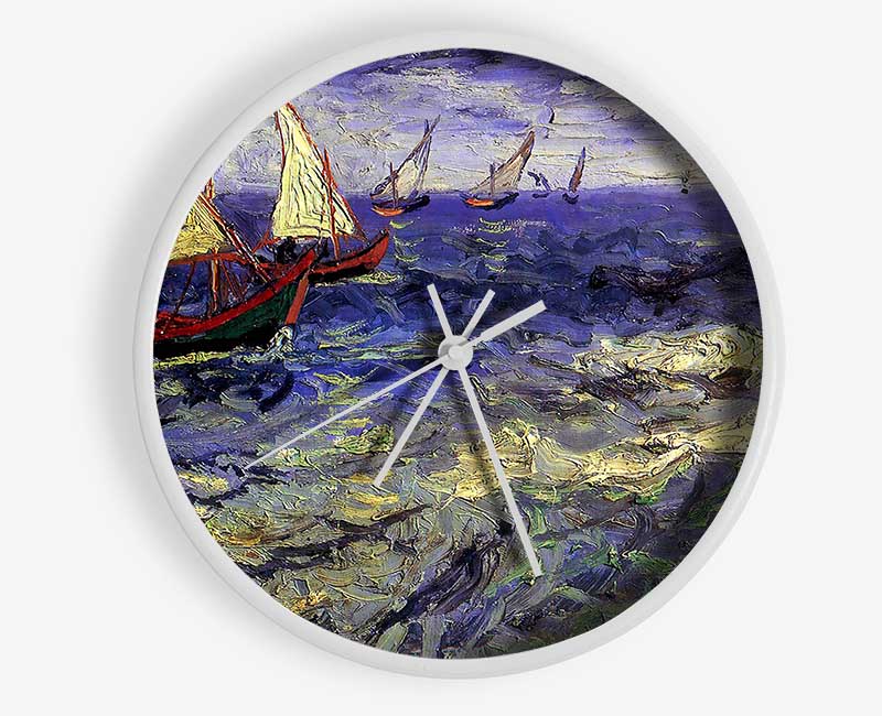 Van Gogh Ship n Boats Clock - Wallart-Direct UK