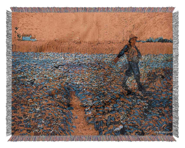 Van Gogh Sower Woven Blanket