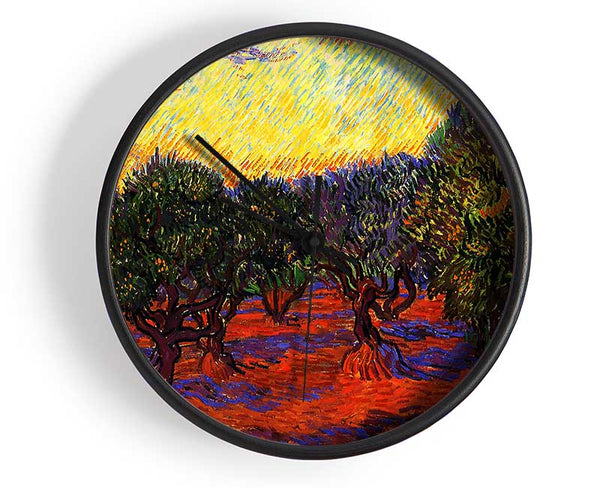 Van Gogh 1889 Olive Grove Clock - Wallart-Direct UK