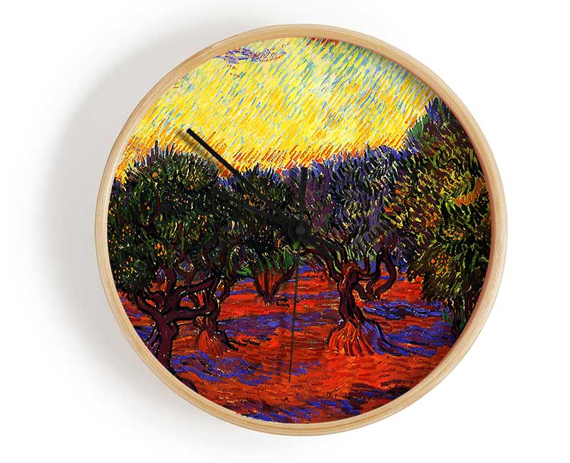 Van Gogh 1889 Olive Grove Clock - Wallart-Direct UK