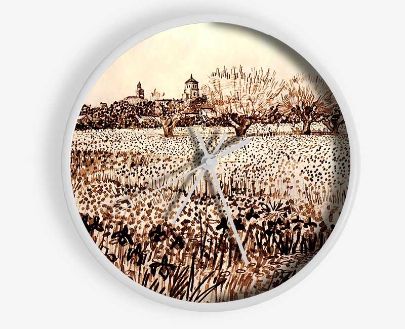 Vincent Van Gogh View Of Arles Clock - Wallart-Direct UK