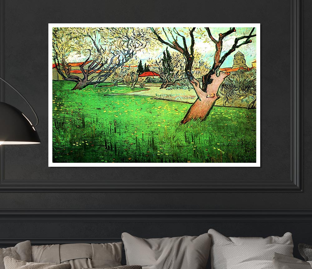 Vincent Van Gogh View Of Arles With Flowering Tree Print Poster Wall Art