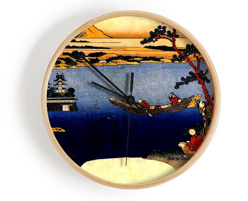 Hokusai View Of Lake Suwa Clock - Wallart-Direct UK