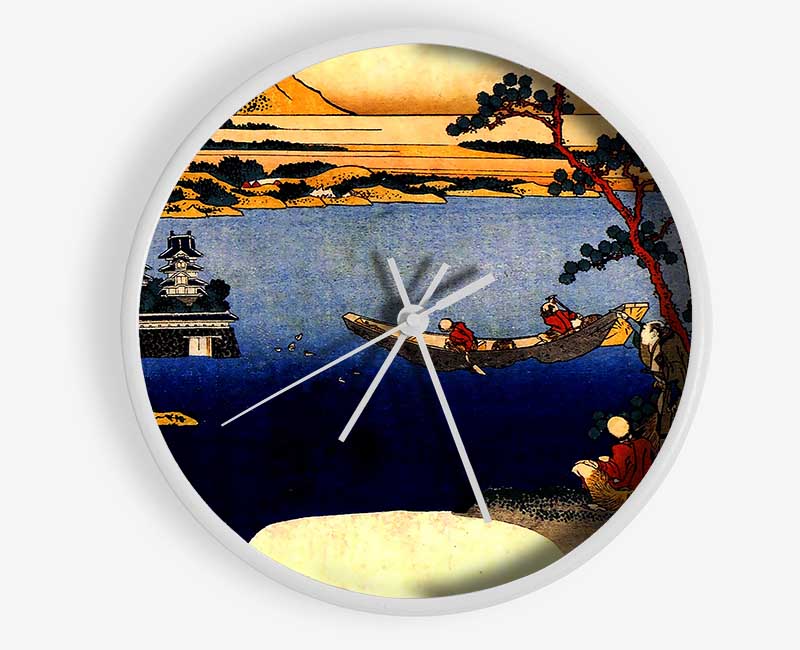 Hokusai View Of Lake Suwa Clock - Wallart-Direct UK