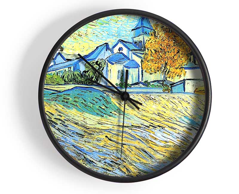 Vincent Van Gogh View Of The Church Of Saint-Paul-De-Mausole Clock - Wallart-Direct UK