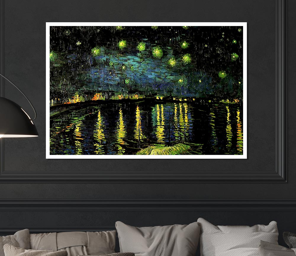 Vincent Van Gogh Starry Night Over Rhone 5 Print Poster Wall Art