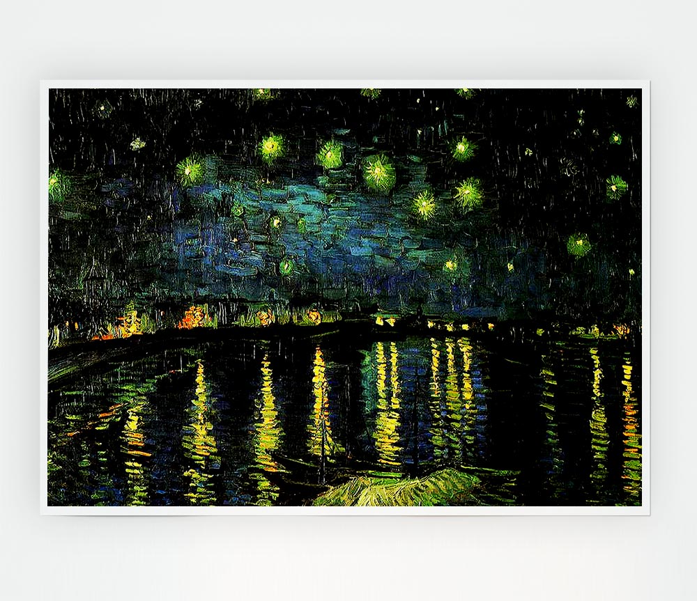 Vincent Van Gogh Starry Night Over Rhone 5 Print Poster Wall Art