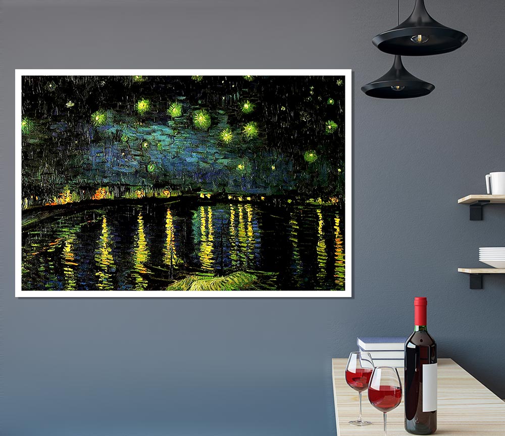 Vincent Van Gogh Starry Night Over Rhone 5 Print Poster Wall Art