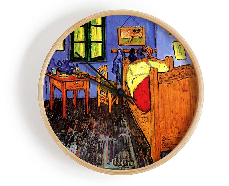 Vincents Bedroom In Arles By Van Gogh 6 Clock - Wallart-Direct UK