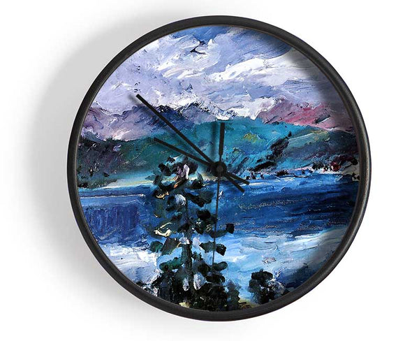 Lovis Corinth Walchensee With Larch Clock - Wallart-Direct UK