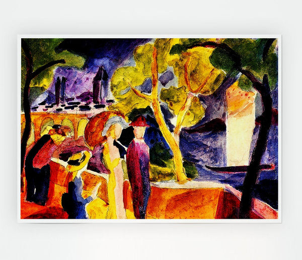 August Macke Walking At The Lake Print Poster Wall Art