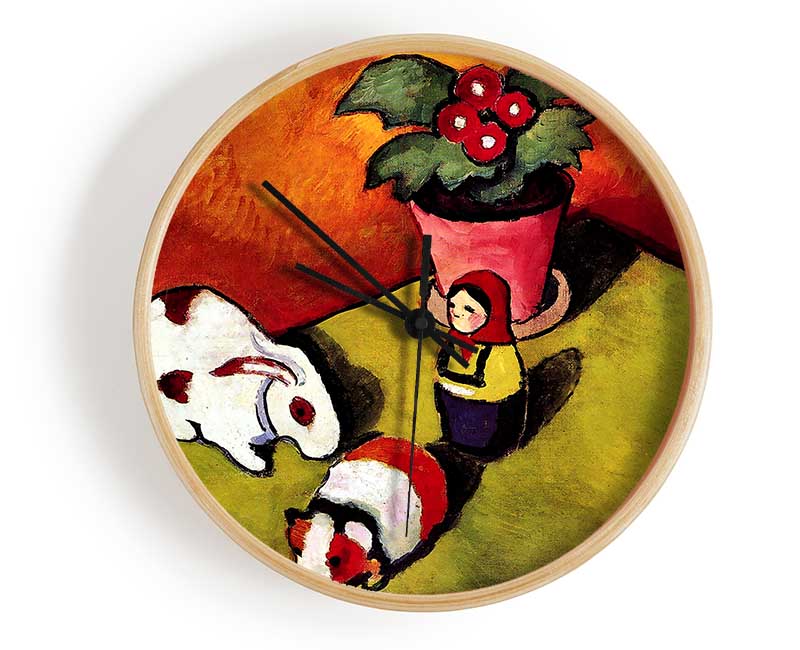 August Macke Walter Chen Toys Clock - Wallart-Direct UK