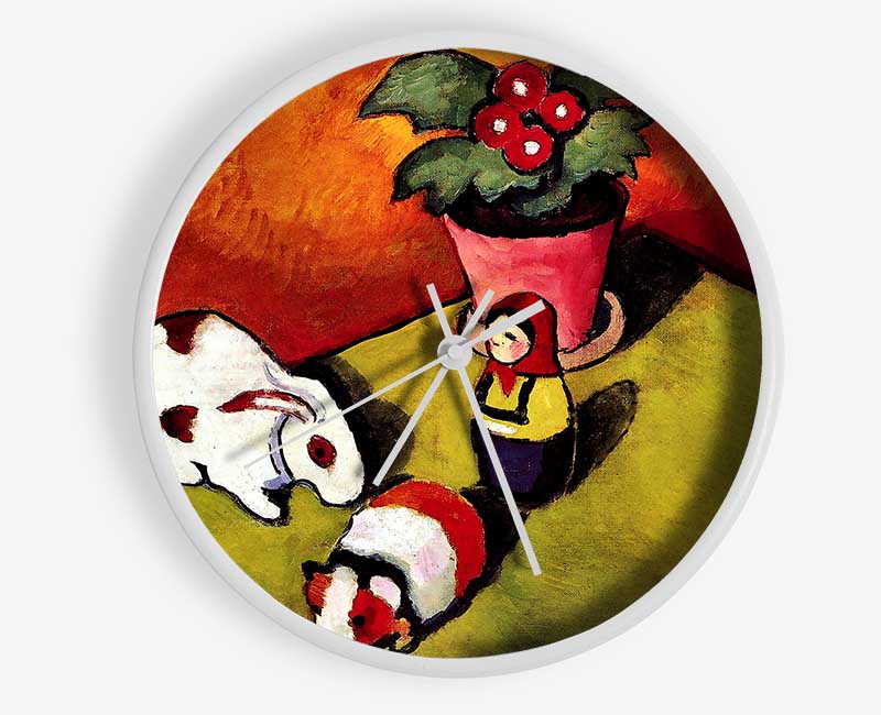 August Macke Walter Chen Toys Clock - Wallart-Direct UK